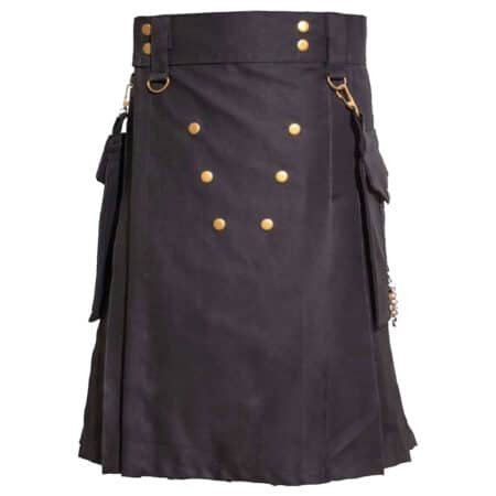 Black Deluxe Utility Kilt