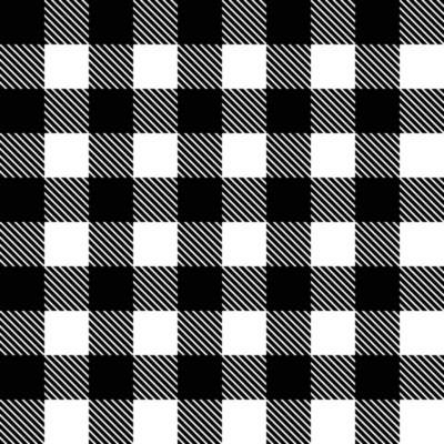 Black and White tartan swatch