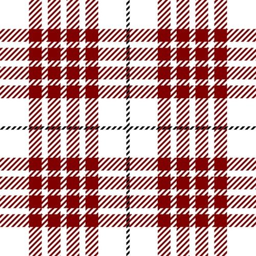 Buchanan Red and White Plaid tartan swatch
