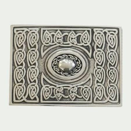 Celtic Chrome Kilt Buckle