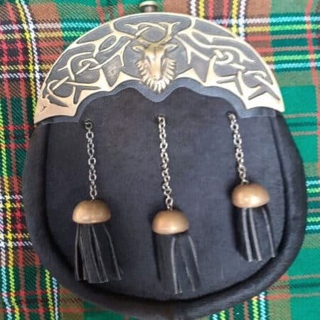 Enamel Stag Cantle Full Dress Sporran
