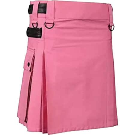 Fashion Utility Kilt For Women With Leather Straps