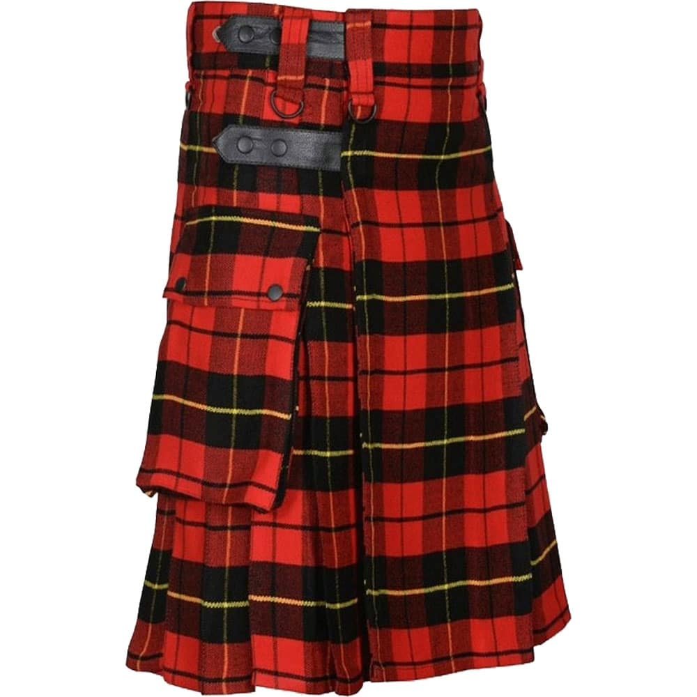 Men's Scottish Utility Kilt with Cargo Pockets - Wallace Tartan