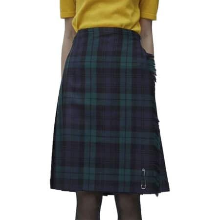 Women Black Watch Tartan Kilt