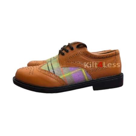 Taylor Ancient Tartan Brown Brogues Shoes