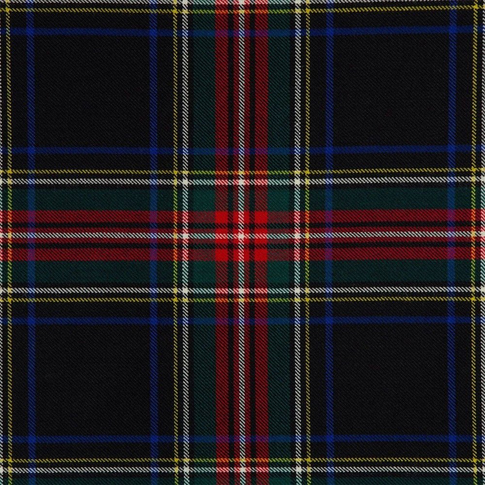 Black Stewart tartan swatch