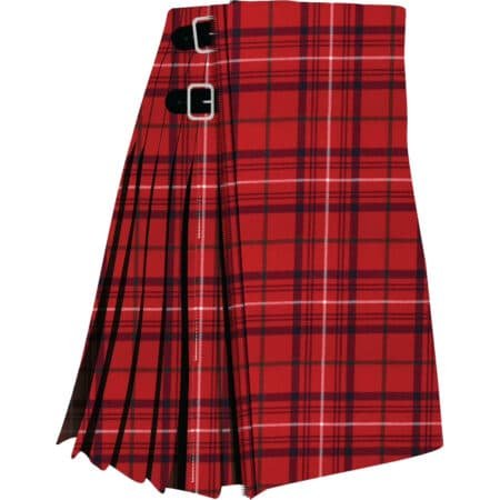Red Rose Modern Tartan Kilt