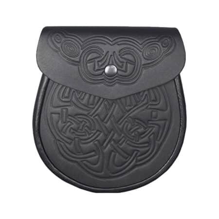 Celtic Embossed Leather Sporran