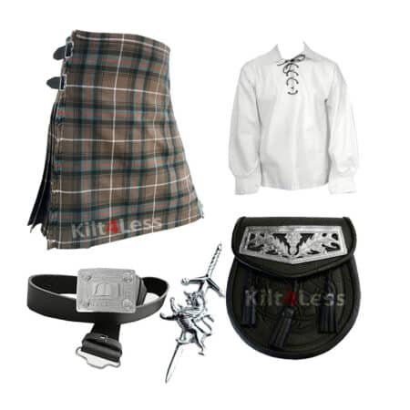 Macdonald Of Isles Hunting Weathered Tartan Kilt Package