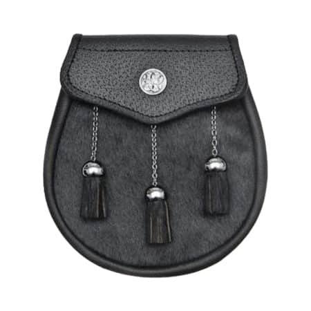 Semi Dress Black Calfskin Celtic Boss Sporran