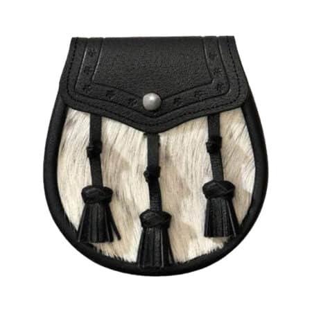 Semi Dress Natural Calfskin Classic Embossed Leather Tassel Sporran