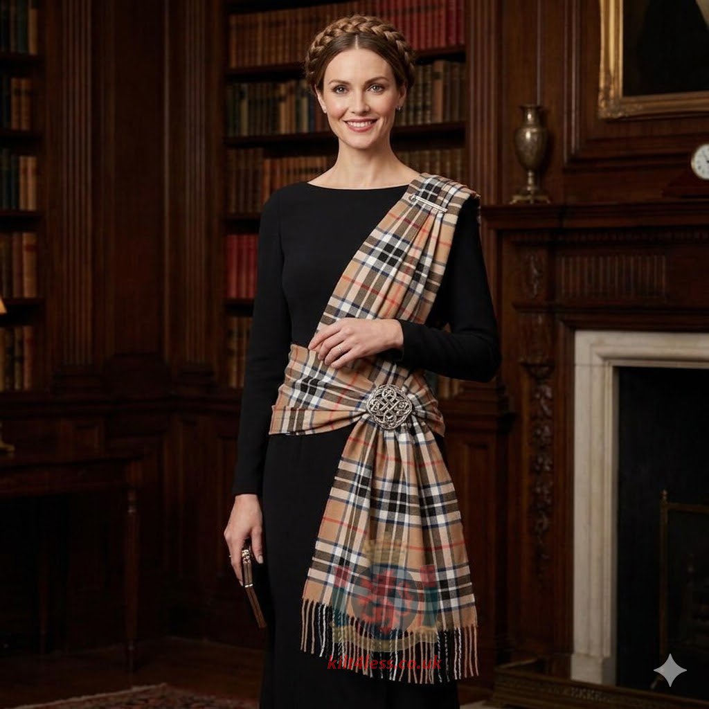 Thompson Camel tartan swatch