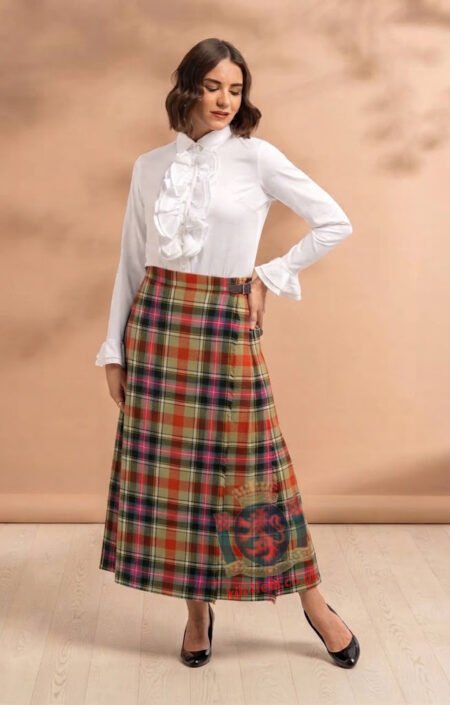 Bruce of Kinnaird Ancient Tartan Midi Skirt